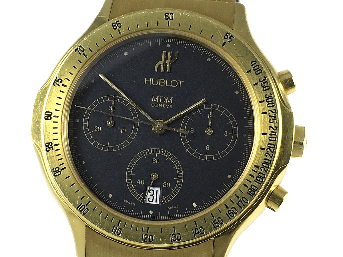 beneficio En la cabeza de lino RELOJ Hublot Classic MDM Chrono Gold - ref. 1620.3 - Entropia Watches -  Compra venta de relojes de segunda mano