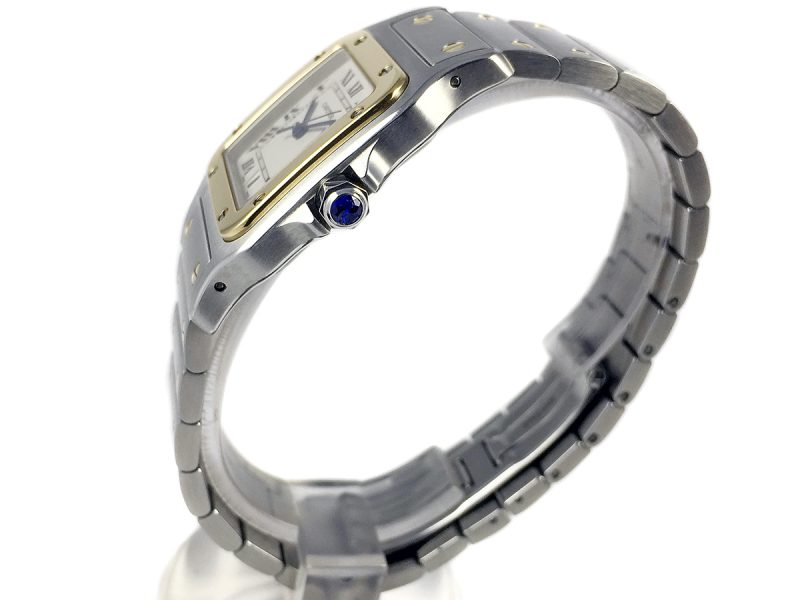 RELOJ Cartier Santos Galbée Quartz Yellow Gold & Steel - ref. 1566 - Imagen 2