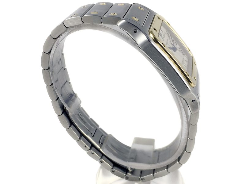 RELOJ Cartier Santos Galbée Quartz Yellow Gold & Steel - ref. 1566 - Imagen 3