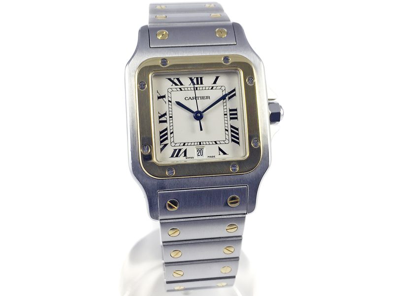 RELOJ Cartier Santos Galbée Quartz Yellow Gold & Steel - ref. 1566 - Imagen 7