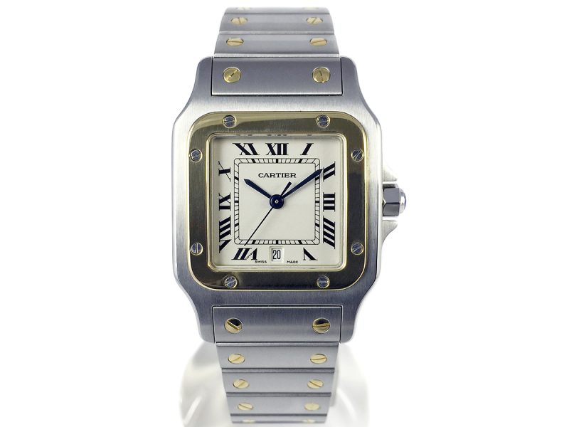 RELOJ Cartier Santos Galbée Quartz Yellow Gold & Steel - ref. 1566 - Imagen 8