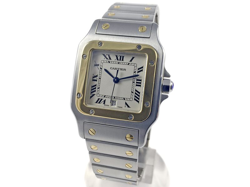 RELOJ Cartier Santos Galbée Quartz Yellow Gold & Steel - ref. 1566 - Imagen 9
