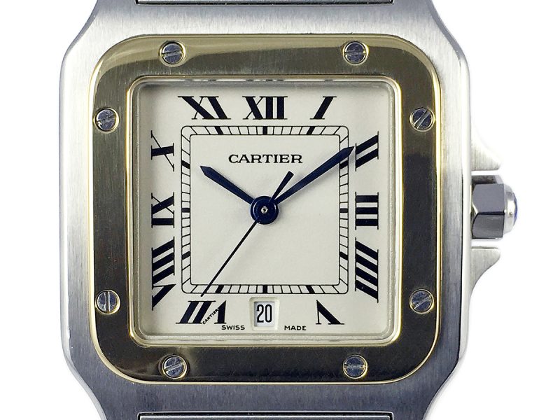 RELOJ Cartier Santos Galbée Quartz Yellow Gold & Steel - ref. 1566 - Imagen 11