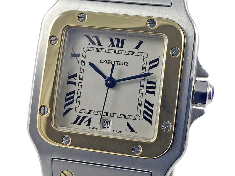 RELOJ Cartier Santos Galbée Quartz Yellow Gold & Steel - ref. 1566