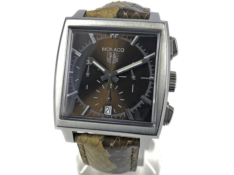 RELOJ Tag Heuer Monaco Brown Dial Python Edition - ref. CW2114 - Imagen 9