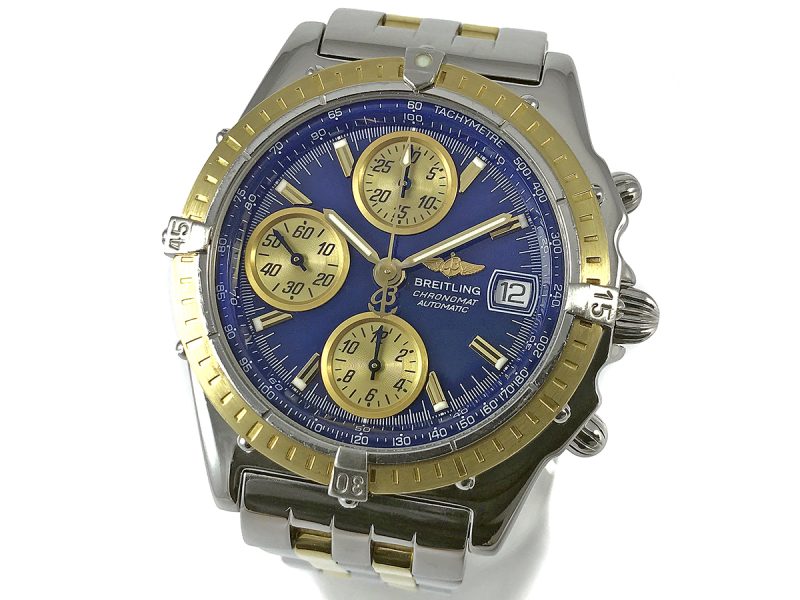 RELOJ Breitling Chronomat Gold & Steel Blue Dial - ref. D130501 - Imagen 9