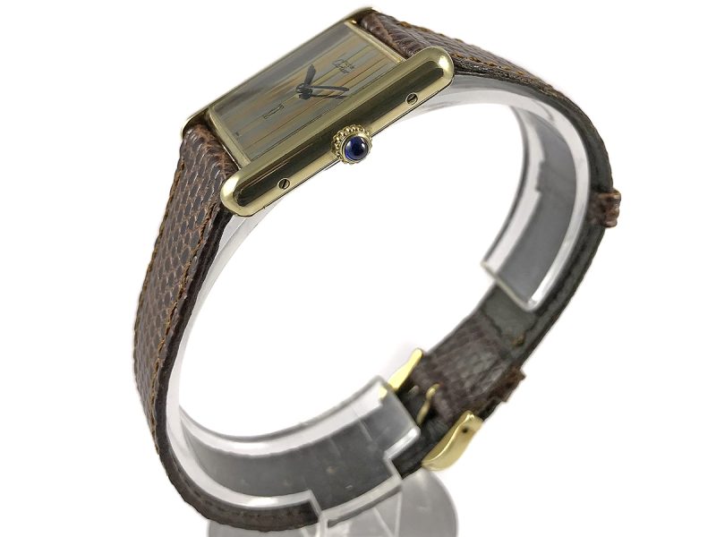 RELOJ Cartier Must De Cartier Tank Manual Gold Plated 925 - Imagen 2