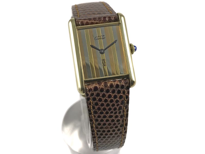 RELOJ Cartier Must De Cartier Tank Manual Gold Plated 925 - Imagen 7