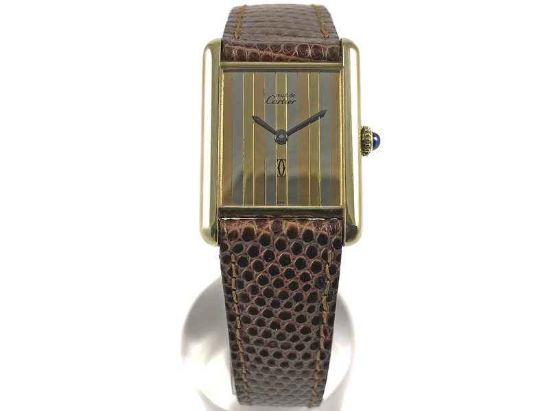 RELOJ Cartier Must De Cartier Tank Manual Gold Plated 925 - Imagen 8