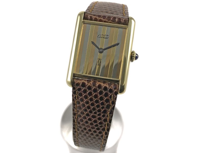 RELOJ Cartier Must De Cartier Tank Manual Gold Plated 925 - Imagen 9