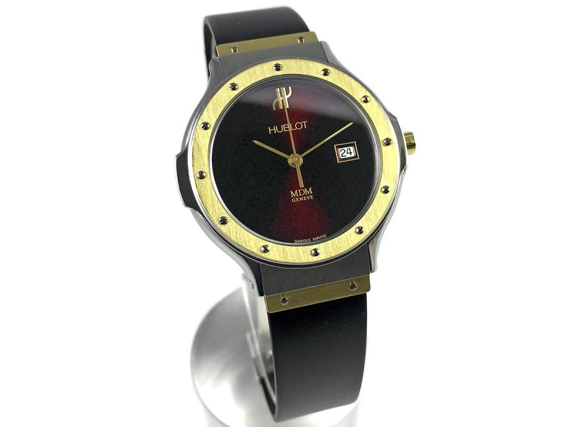 RELOJ Hublot MDM Classic Yellow Gold & Steel Red Dial - ref. 1401.2 - Imagen 7