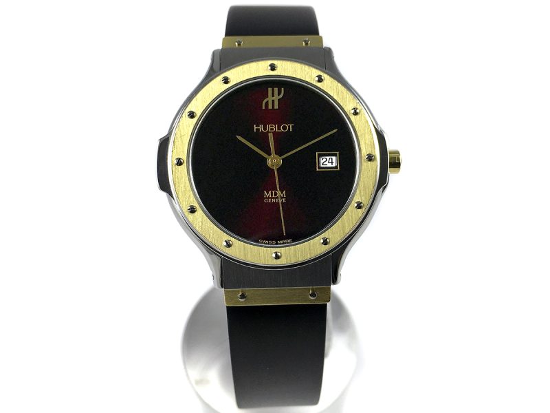RELOJ Hublot MDM Classic Yellow Gold & Steel Red Dial - ref. 1401.2 - Imagen 8