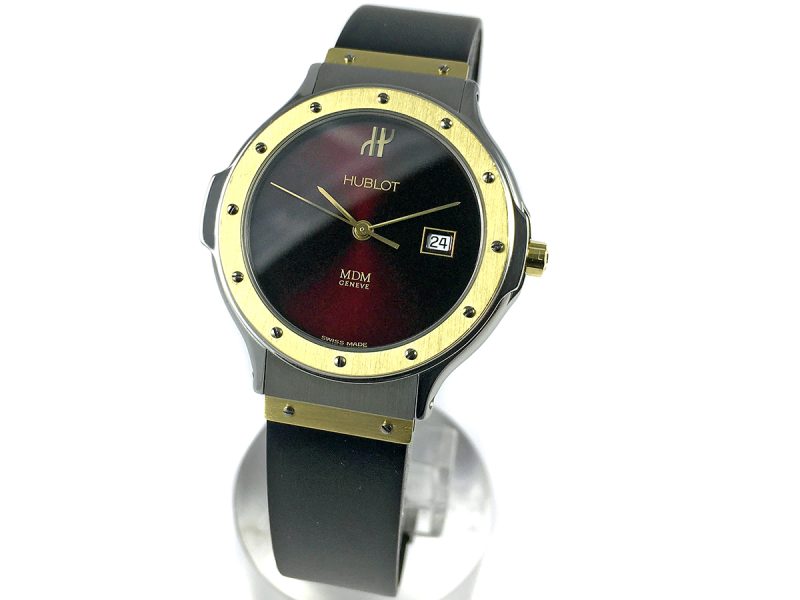 RELOJ Hublot MDM Classic Yellow Gold & Steel Red Dial - ref. 1401.2 - Imagen 9