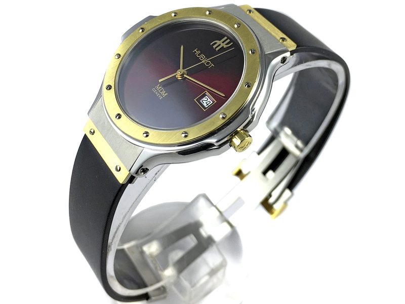 RELOJ Hublot MDM Classic Yellow Gold & Steel Red Dial - ref. 1401.2 - Imagen 10