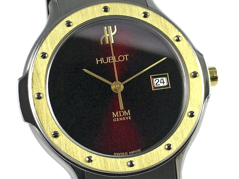 RELOJ Hublot MDM Classic Yellow Gold & Steel Red Dial - ref. 1401.2 - Imagen 11
