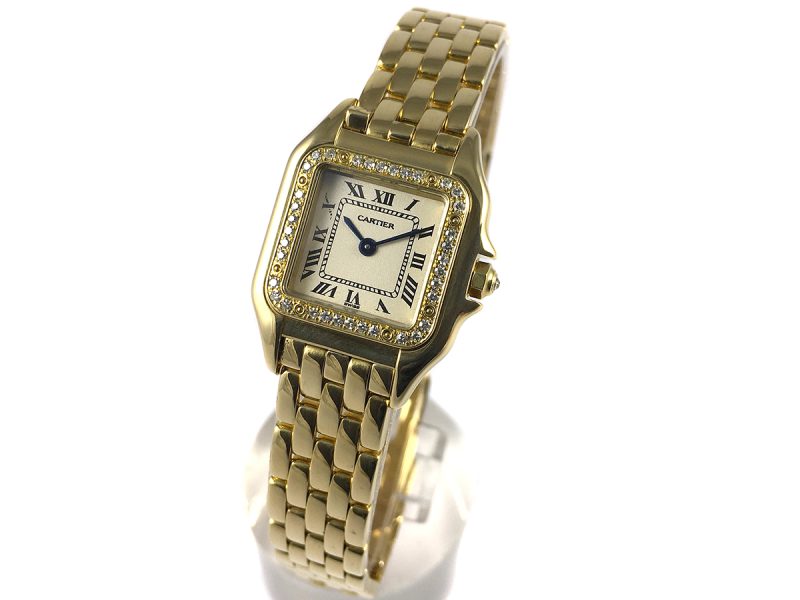 RELOJ Cartier Panthere Yellow Gold & Diamonds Bezel - ref. 128000M - Imagen 9