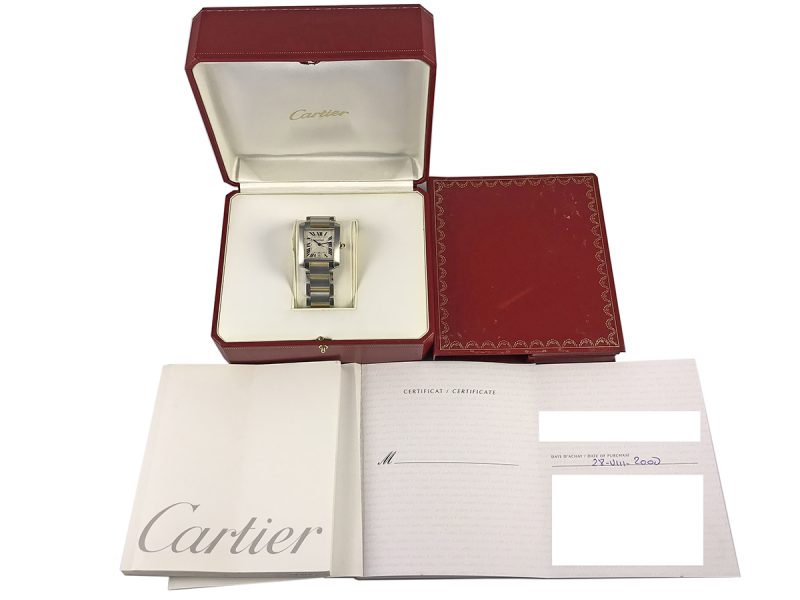 RELOJ Cartier Tank Francaise Yellow Gold & Steel - ref. 2302 - Imagen 12