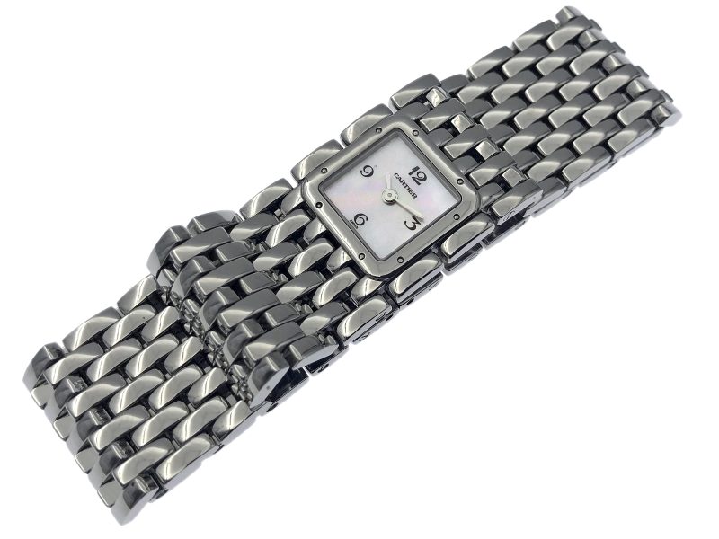 RELOJ Cartier Panthère Ruban Mop Dial Quartz Ladies - ref. 2420 - Imagen 9