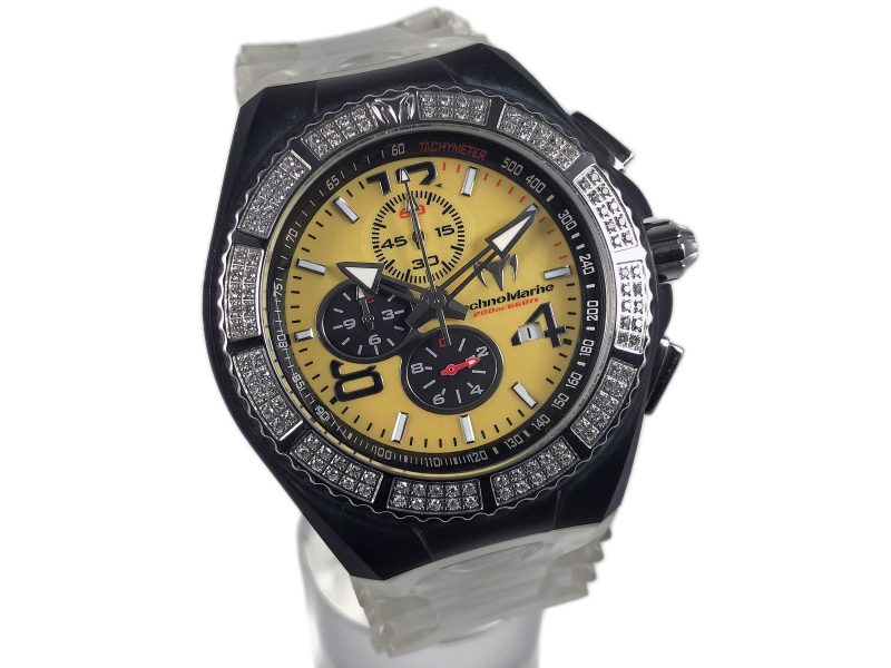 RELOJ Technomarine Cruise Chronograph Yellow Mop Dial Diamonds Bezel - Imagen 7