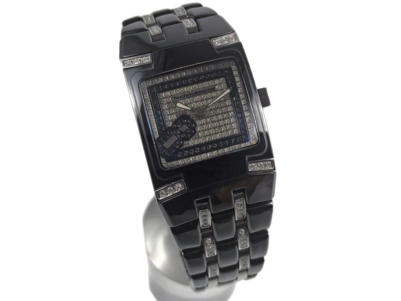 RELOJ TechnoMarine Square Women's 308002 BlackSnow Mini Diamond - Imagen 8