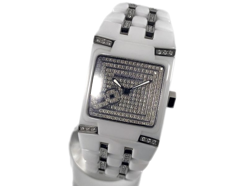RELOJ Technomarine Square Women's 308002 BlackSnow Mini Diamond White - Imagen 9