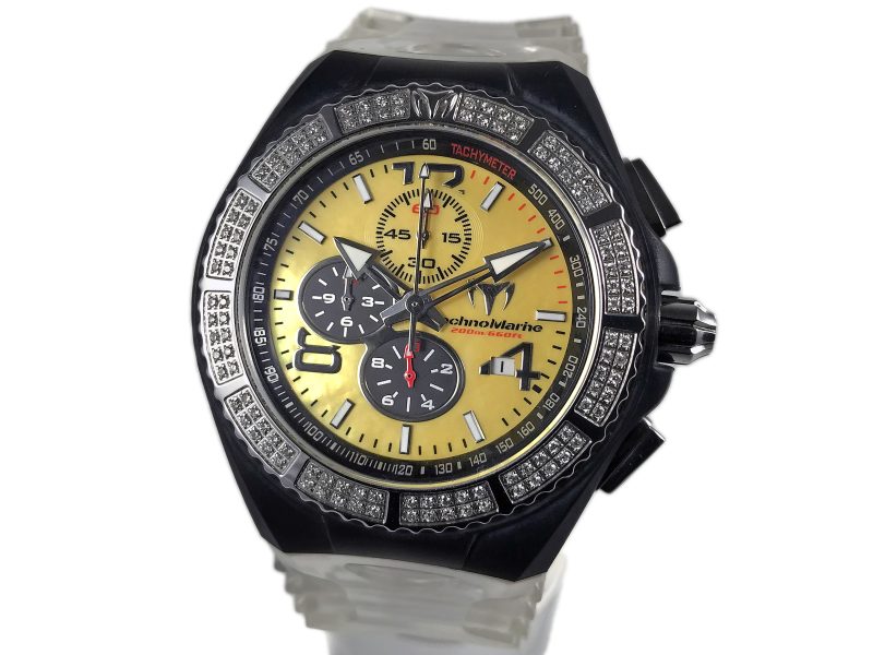 RELOJ Technomarine Cruise Chronograph Yellow Mop Dial Diamonds Bezel - Imagen 9