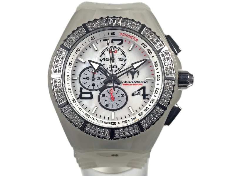 RELOJ Technomarine Cruise White Chronograph Mop Dial Diamond Bezel - Imagen 9