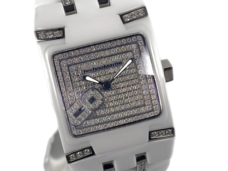 RELOJ Technomarine Square Women's 308002 BlackSnow Mini Diamond White - Imagen 10