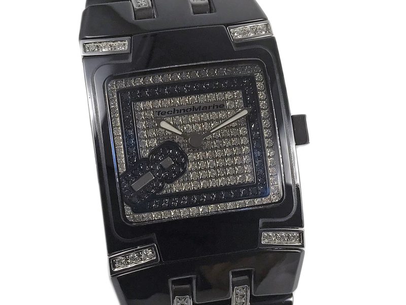 RELOJ TechnoMarine Square Women's 308002 BlackSnow Mini Diamond - Imagen 11