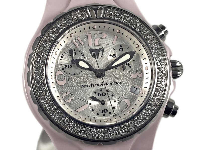 RELOJ Technomarine MoonSun Chronograph Ceramic Pink - Imagen 11