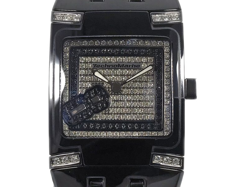 RELOJ TechnoMarine Square Women's 308002 BlackSnow Mini Diamond - Imagen 12