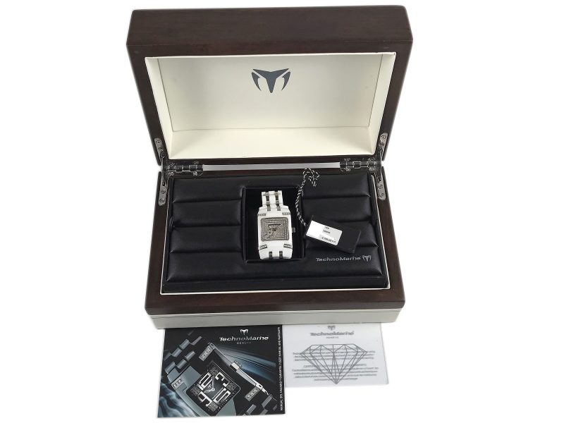 RELOJ Technomarine Square Women's 308002 BlackSnow Mini Diamond White - Imagen 13