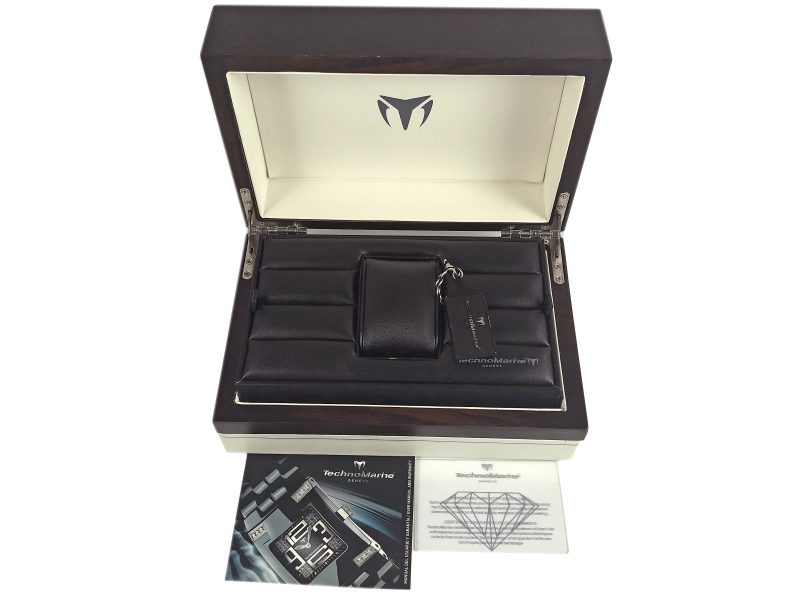 RELOJ TechnoMarine Square Women's 308002 BlackSnow Mini Diamond - Imagen 14