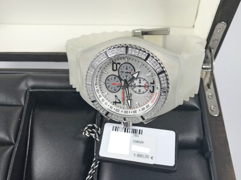 RELOJ Technomarine Cruise White Chronograph Mop Dial Diamond Bezel - Imagen 15